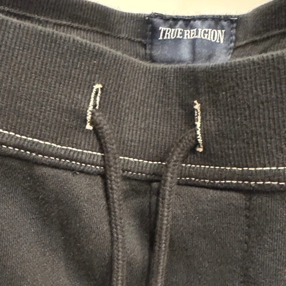 True Religion Black Sweatpants with White Accents
